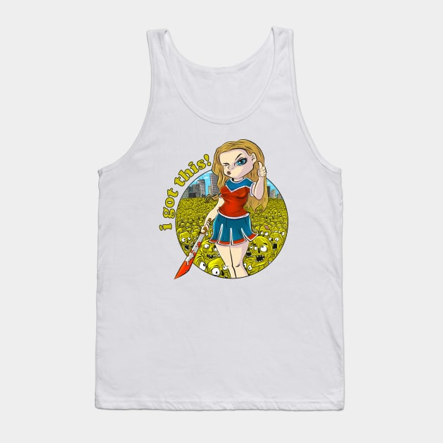 I GOT THIS!! - Girl Power vs Zombie Horde Tank Top by yazgar